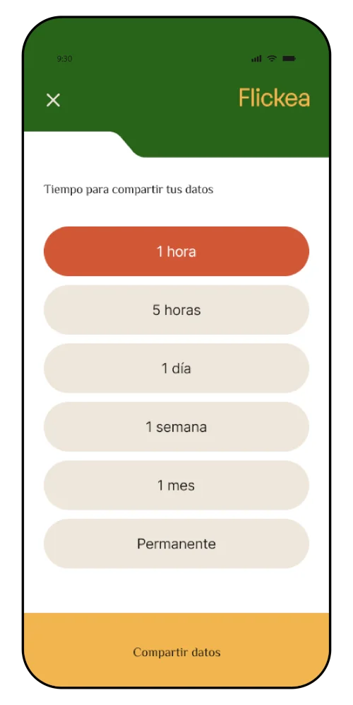 Slide 05 - Controla el tiempo que compartes tus datos.